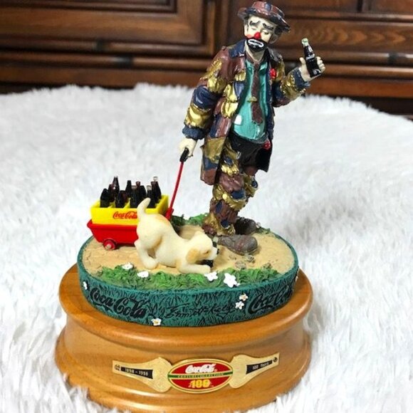 Vintage Coca-Cola Limited Edition Emmett Kelly 'To Market' Musical Figurine